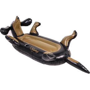 Summer Inflatable Black Dog Pool Float for Teens, Adults, and Pets
