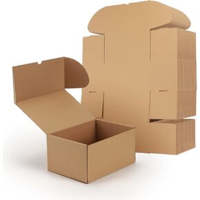 RLAVBL 7x5x2 Shipping Boxes Set of 50, White Corrugated Cardboard Box for Packing, Mailing, Business