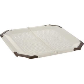 Richell PAW TRAX Potty Pad Holder in Light Beige & Black, Potty Training Tray for Dogs