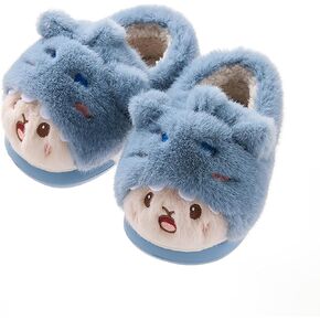 TXJ Sports Kids Slippers for Girls Boys Warm Fleece Winter House Slippers Cute House Shoes Indoor Outdoor in Kuwait