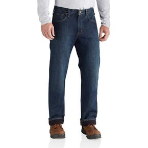 Carhartt Men's Big & Tall Relaxed Fit Fleece-Lined 5-Pocket Jean, Blue Ridge, 48 x 30