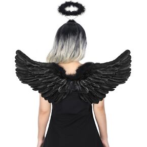 Sunboom Angel Wings Adult White Wings Black Angel Wings Feather Wings for Kids Girls Costume Angel Wings Women