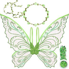 U-Goforst Fairy Wings for Adults, Butterfly Wings for Girls Women, Halloween Costume Cosplay Dress Up