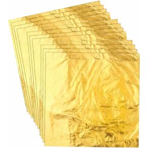 Gold Leaf Sheets for Art, 200 Pcs Gold Foil Sheets for Painting, Resin, Gilding, Nails, DIY Greeting Card, Gold Foil Sheets for Crafts, Rock Painting, Bronzing, Gold Leaf Sheet- 5.5x5.5in