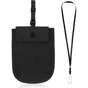 Travel Bra Wallet for Women, No Show Bra Wallet Proof Under Clothes Adjustable Money Belt Pouch Secret Travel Pocket for Credit Cards Valuables for Most Bra Sizes