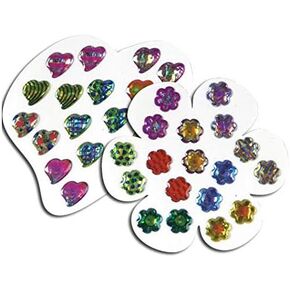 Girls' Stick-On Earring Assortment (36) Cards, 9 Pairs Per Card - Assorted Styles for Kids, Boys, Party Favors, Piñata Stuffer, Carnival Prize, Back to School Supplies