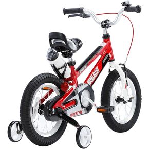 Royalbaby Space No. 1 Freestyle 18" Kids Bicycle Bike w/Dual Brakes, Kickstand, and Water Bottle for Boys & Girls Ages 5 to 9, Black