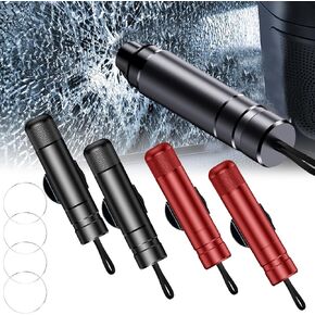 4pcs Breeker Brand Glass Breaker, Safe Hammer Car Window Breaker, Window Breaker Seatbelt Cutter, Car Safety Essentials & Accessories - Auto Emergency Escape Tool for All