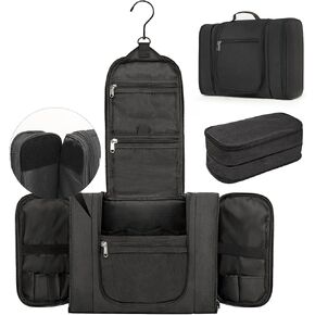 SPLF Hanging Travel Toiletry Bag for Men and Women, Water-resistant Toiletry Bags for Traveling, Makeup Cosmetics Bag Organizer, Bathroom Travel Bag for Toiletries, Shampoo, Full Sized Container