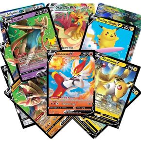 Pokémon Cards - 50 Card Assorted Lot with Guaranteed V Pokemon
