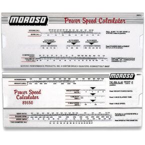 Moroso - 89650 POWER-SPEED CALCULATOR