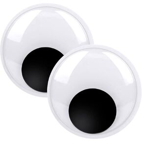 1 Pair 5.9 Inches Self-Adhesive Googly Eyes, Large Wiggle Eyes for DIY Crafts, Big Fake Eye for Halloween Christmas Decorations, Scrapbooking, Kids' Stick-On Craft Eyes Creative Projects