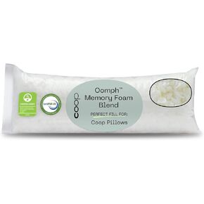 Coop Home Goods Extra Oomph AC Fill, Gel-Infused Memory Foam & Poly Fill, 1/2 Pound Bag, Refill for Eden Memory Foam Pillow, GREENGUARD Gold and CertiPUR-US Certified