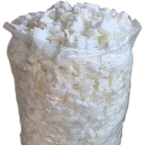 5lbs Shredded Memory Foam Filling or Bean Bag Filler, Premium Beanbag Stuffing/Foam Refill for Pillow, Dog Beds Chairs Cushion, Arts Crafts, Stuffed Animals (White, 5lbs)