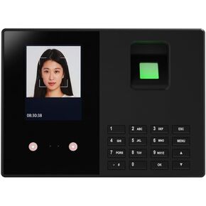 BISOFICE Time Attendance Face Recognition Time Clock Support Fingerprint Password Palm Print Facial Fast Recognition for Employees USB Port Data Management Device Suitable for Office Small Business