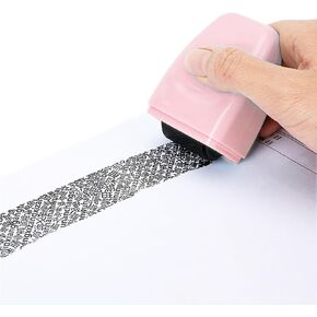 Identity Theft Protection Roller Stamp - Wide Anti Theft & Privacy Security Stamp, Privacy Stamp Information Blocker Stamp for ID Account, Address, Mail, Bill & Privacy Information (Blue)