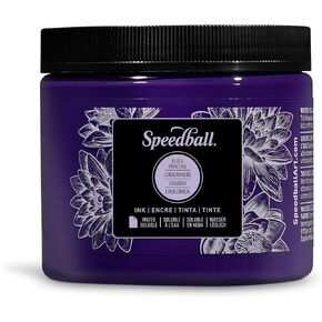 Speedball Water-Soluble Block Printing Ink, 16 oz Jar, Violet (003708)