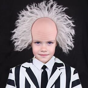 Kids Green Wig with Bald Cap Child Short Ombre Green Wig Short Fluffy Wavy Wig Cosplay Costume Halloween Wig