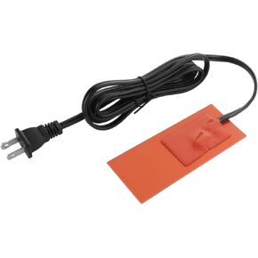 Silicone Heater Pad Car Oil Pan Heater Pad Engine Heating Pad Engine Block Heater Pad with Heat Protector 2 x 5 Inch 50W 120V 1 Pcs