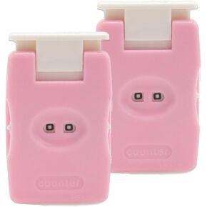 Joyangy 2-Pack Pink Knitting Counter Set, Crochet Stitch Marker, Row Tally, Manual Knit Counting Tool for Craft Yarn, Crocheting Supplies, Portable Needlework Travel Accessories