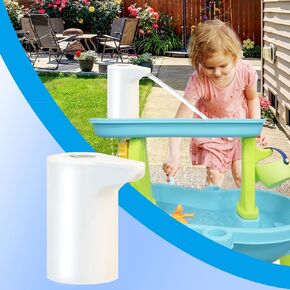 Water Table Pump,4 Hours Lasting time Battery Powered Pump for Kids Sand Water Play Table,Toddler Activity Table Accessory, Summer Outdoor Toys for Boys Girls