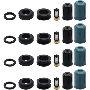 UOIENRT 6 Set Fuel Injector O-Ring Seal Filter Reconstruction Kit Replacement for Toyota Pickup 4Runner 2.4L Engine 22RE 1984-1995