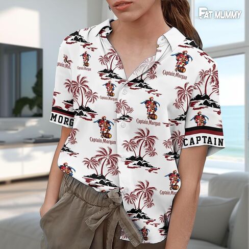 Crown Fan Hawaiian Shirts for Men and Women, Tropical Summer Beach Shirt, Crown Lovers Button Shirt, Holiday Shirt in Kuwait