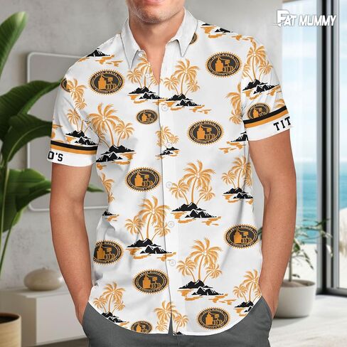 Crown Fan Hawaiian Shirts for Men and Women, Tropical Summer Beach Shirt, Crown Lovers Button Shirt, Holiday Shirt in Kuwait
