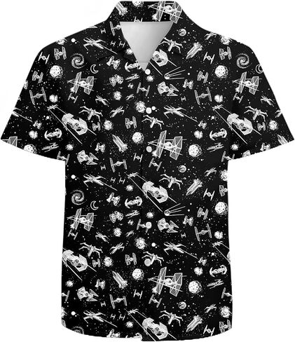 Mens Funny Hawaiian Shirts 3D Graphic Button Down Short Sleeve Tropical Holiday Beach Aloha Shirt in Saudi Arabia