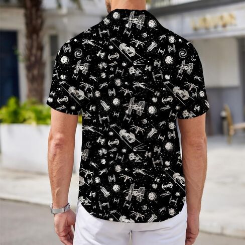 Mens Funny Hawaiian Shirts 3D Graphic Button Down Short Sleeve Tropical Holiday Beach Aloha Shirt in Saudi Arabia