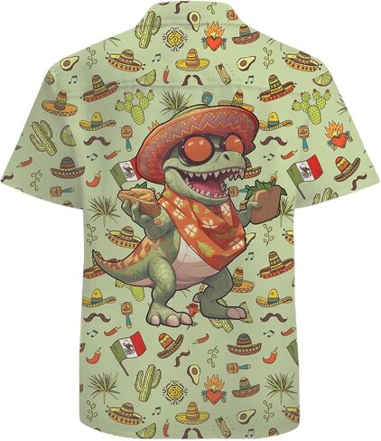 Mens Funny Hawaiian Shirts 3D Graphic Button Down Short Sleeve Tropical Holiday Beach Aloha Shirt in Kuwait