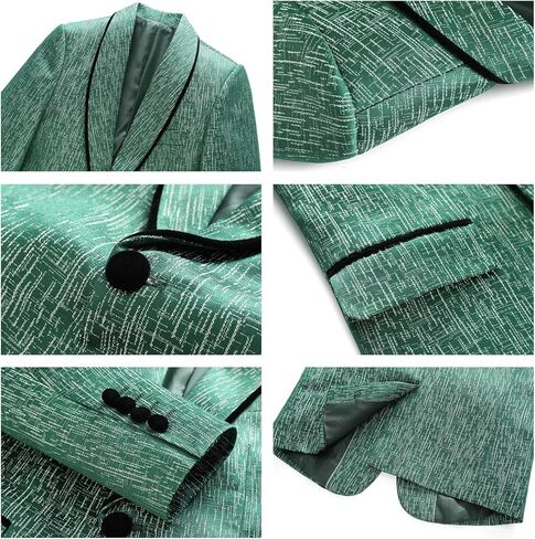 طقم بدلة سهرة للأولاد شال مخملي مخطط للأطفال 3 قطع بدلة رسمية بقصة ضيقة مع سترة وسترة وسروال in Kuwait