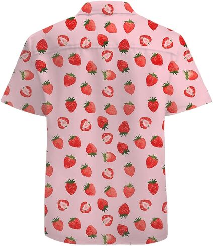 Mens Funny Hawaiian Shirts 3D Graphic Button Down Short Sleeve Tropical Holiday Beach Aloha Shirt in Saudi Arabia