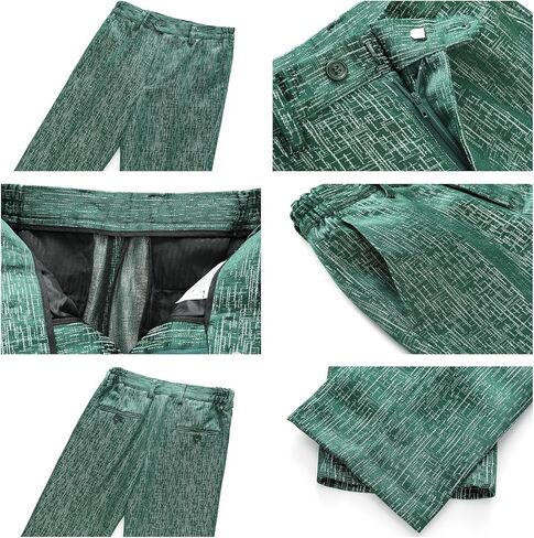 طقم بدلة سهرة للأولاد شال مخملي مخطط للأطفال 3 قطع بدلة رسمية بقصة ضيقة مع سترة وسترة وسروال in Kuwait