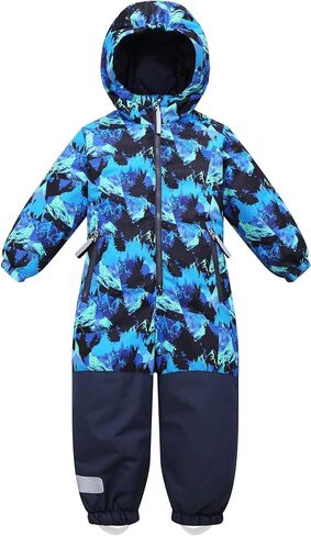 Owntop Kids Snowsuit One Piece | Waterproof Ski Suit | Warmth & Comfort | Girls Boys Snow Jumpsuits for Skiing Snowboarding in Saudi Arabia