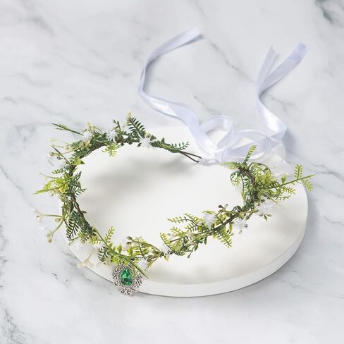 RAINDEWLL تاج الجنية مع آذان قزم مجموعة أصفاد أذن الجان خوذة الهالوين Ren Faire Accessories in Saudi Arabia
