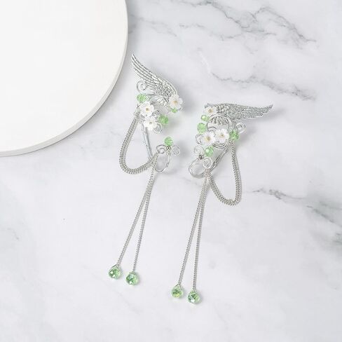 RAINDEWLL تاج الجنية مع آذان قزم مجموعة أصفاد أذن الجان خوذة الهالوين Ren Faire Accessories in Saudi Arabia