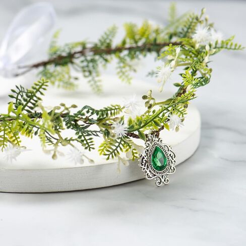 RAINDEWLL تاج الجنية مع آذان قزم مجموعة أصفاد أذن الجان خوذة الهالوين Ren Faire Accessories in Saudi Arabia