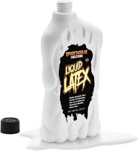 إبداعات Spooktacular 18 أونصة من اللاتكس السائل للهالوين، لاتكس سائل بالدم المزيف، جالون دم المرحلة لزي الهالوين، مكياج الزومبي، مكياج مصاصي الدماء ومكياج الوحش واللباس in Saudi Arabia