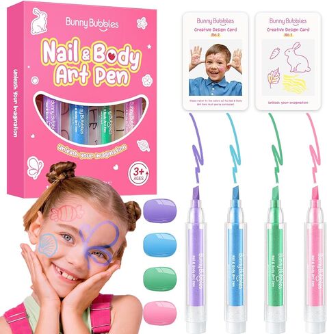 Washable Markers for Kids Makeup Kit Toys, Kid Make Up Face Body Marker Tattoo Pens, Toddler Cosmetic Toy Skin Temporary Tattoos Pen Craft Set,Birthday Halloween Gift for Pretend Play Dress Up Party in Saudi Arabia