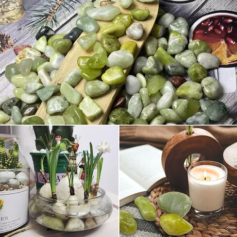 5lbs Jade Pebbles for Indoor Plants, 2-3 Inch Natural River Rocks, High Polished Decorative Stones Vase Filler Fish Tank Aquariums Landscaping Garden Outdoor and Indoor DIY in Kuwait