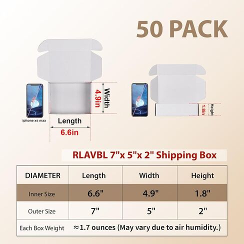 مجموعة صناديق شحن RLAVBL مقاس 9 × 6 × 4 مكونة من 30 قطعة، صندوق من الورق المقوى المموج الأبيض للتغليف والبريد والأعمال in Saudi Arabia