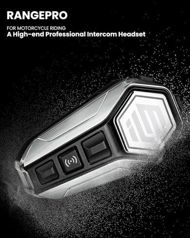 ILM Motorcycle Bluetooth Headset Helmet Communication System 2100M Intercom IP67 Waterproof Noise Cancellation Model RANGEPRO Gray in Saudi Arabia