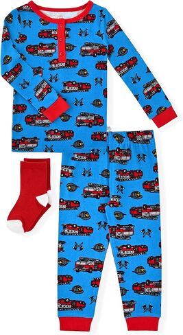 Sleep On It Boys Pajamas Set For Toddlers and Kids Sleepwear With Matching Socks in Saudi Arabia