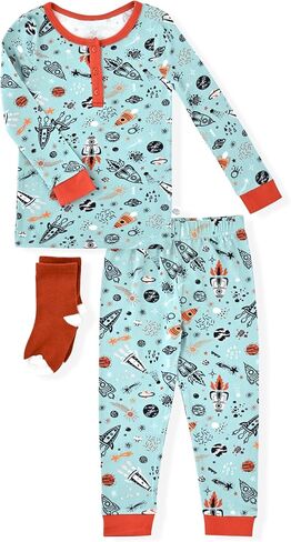 Sleep On It Boys Pajamas Set For Toddlers and Kids Sleepwear With Matching Socks in Saudi Arabia