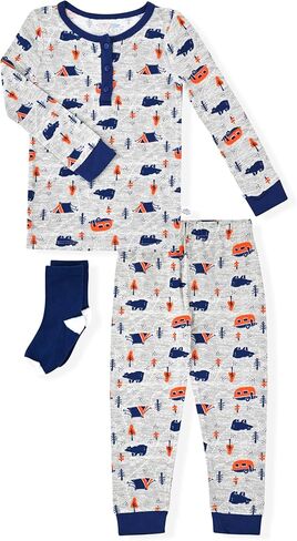 Sleep On It Boys Pajamas Set For Toddlers and Kids Sleepwear With Matching Socks in Saudi Arabia