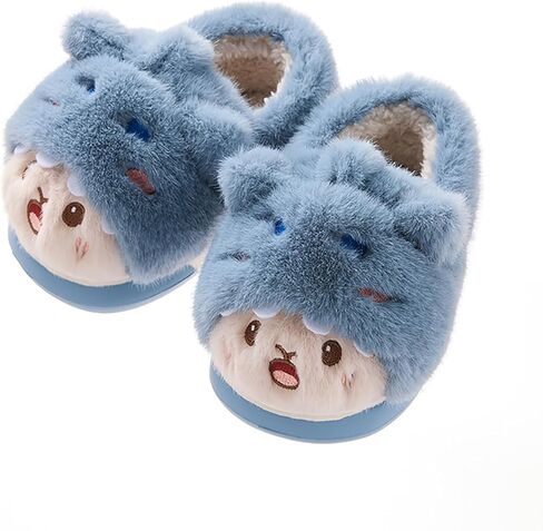TXJ Sports Kids Slippers for Girls Boys Warm Fleece Winter House Slippers Cute House Shoes Indoor Outdoor in Kuwait