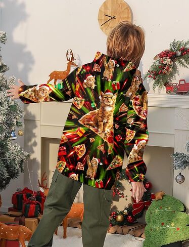 Ugly Christmas Hoodies for Boys Girls Xmas Funny Novelty Cool Sweatshirt Pullover With Pocket Size 6-16 in Saudi Arabia