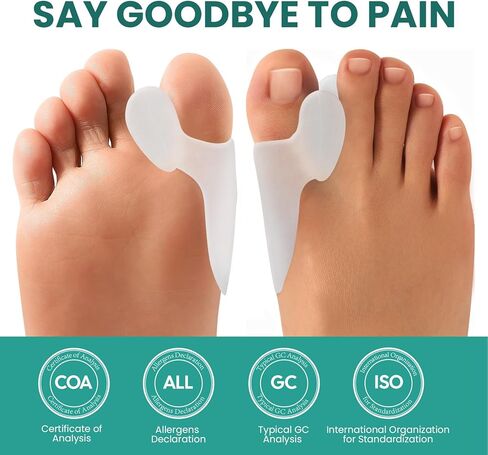 Welnove Bunion Cushion Protector, 8 Pack Bunion Corrector Pads with Separator for Big Toe, Gel Shield for Foot Pain Relief, Calluses, Relieve Foot Pain from Friction(Clear) in Saudi Arabia