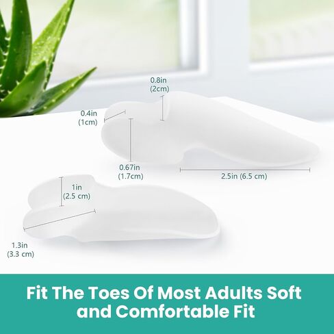 Welnove Bunion Cushion Protector, 8 Pack Bunion Corrector Pads with Separator for Big Toe, Gel Shield for Foot Pain Relief, Calluses, Relieve Foot Pain from Friction(Clear) in Saudi Arabia